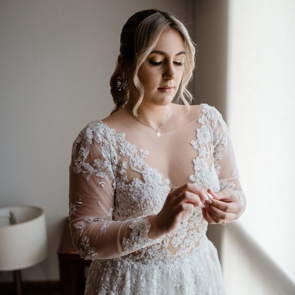 Long Sleeve Lace Wedding Dress - Picture 8 of 8